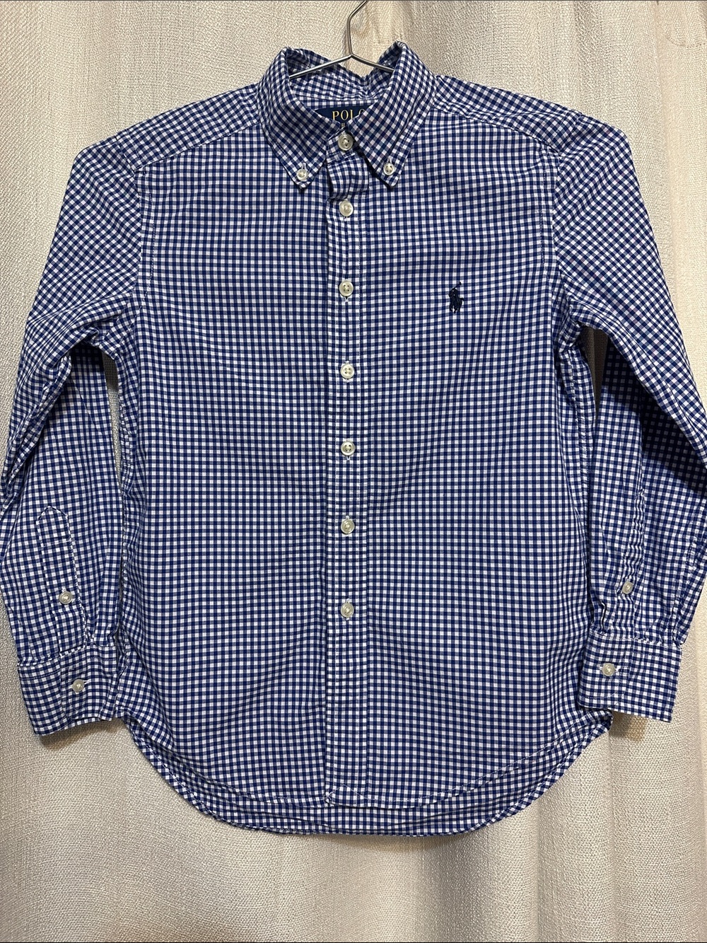 Polo by Ralph Lauren Navy and White Gingham Button-Down Shirt
